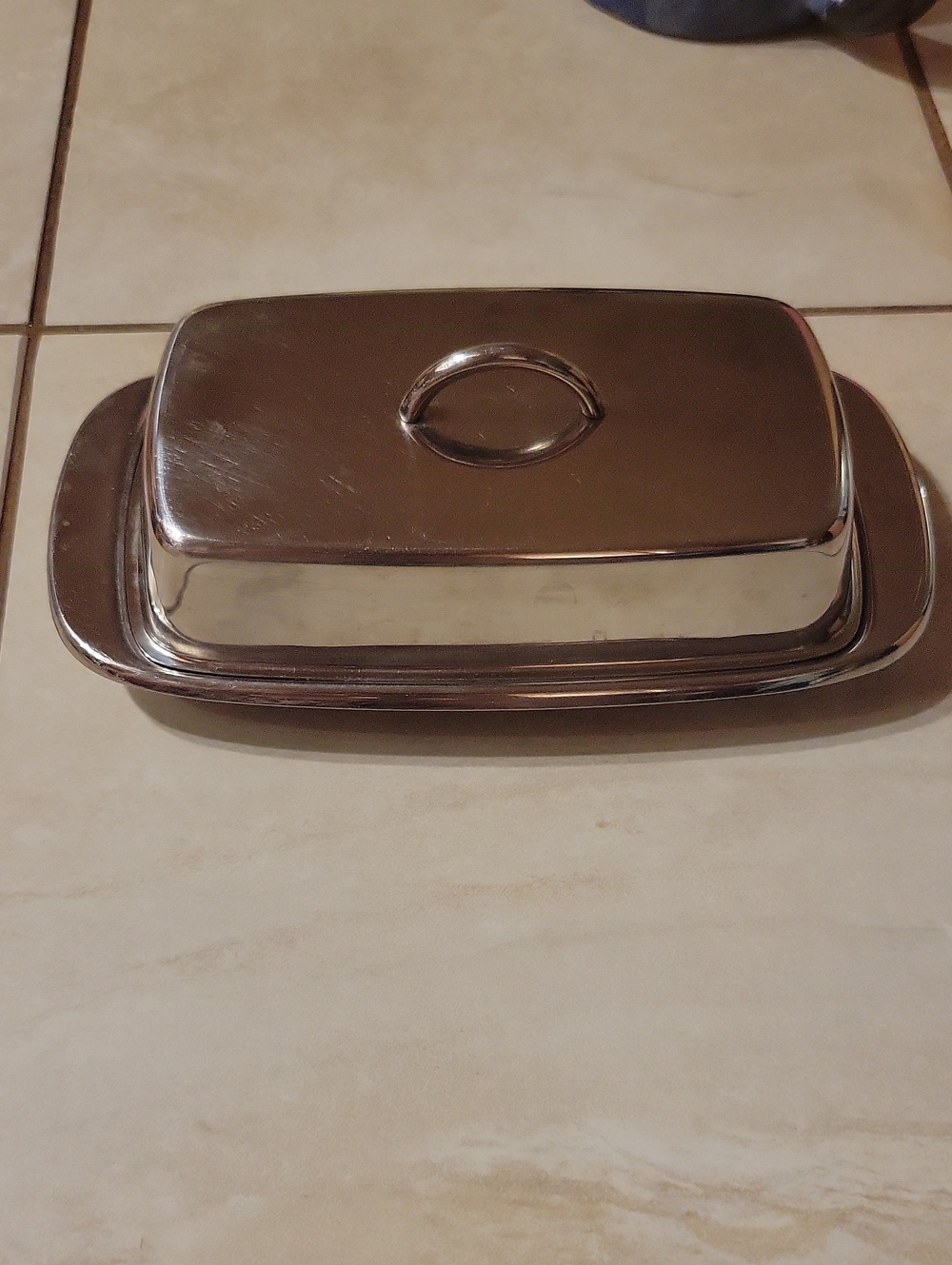 Stainless Steel Civered Butter Dish With Lid
